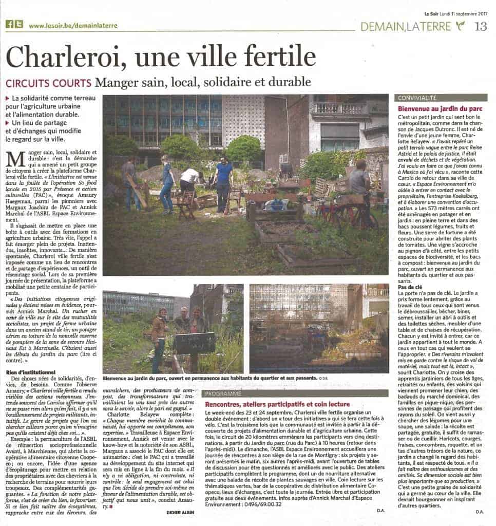 article le soir_11_09_17