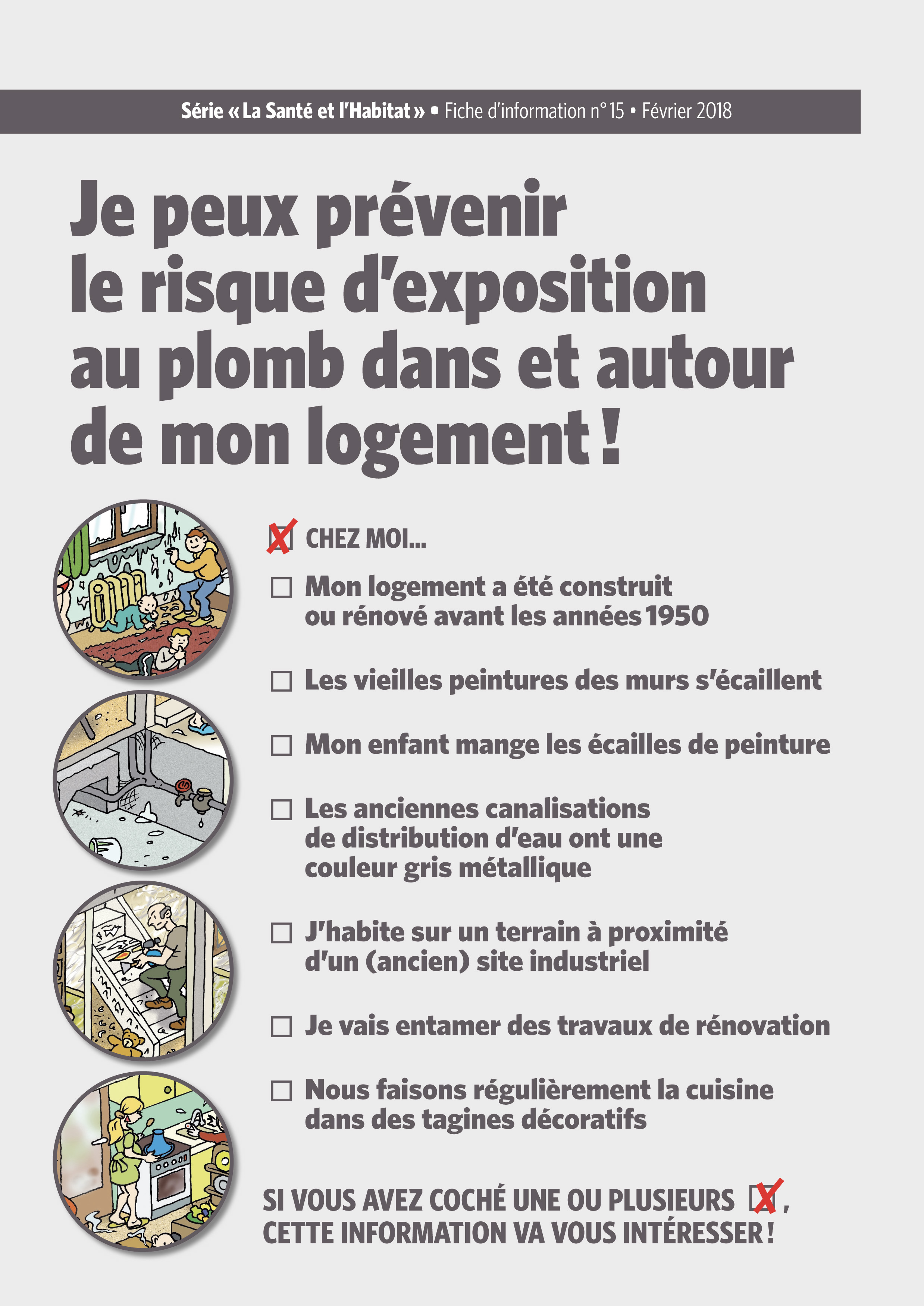 La 15ème fiche « La Santé et l’Habitat » nous met en garde contre les dangers du plomb pour notre santé !